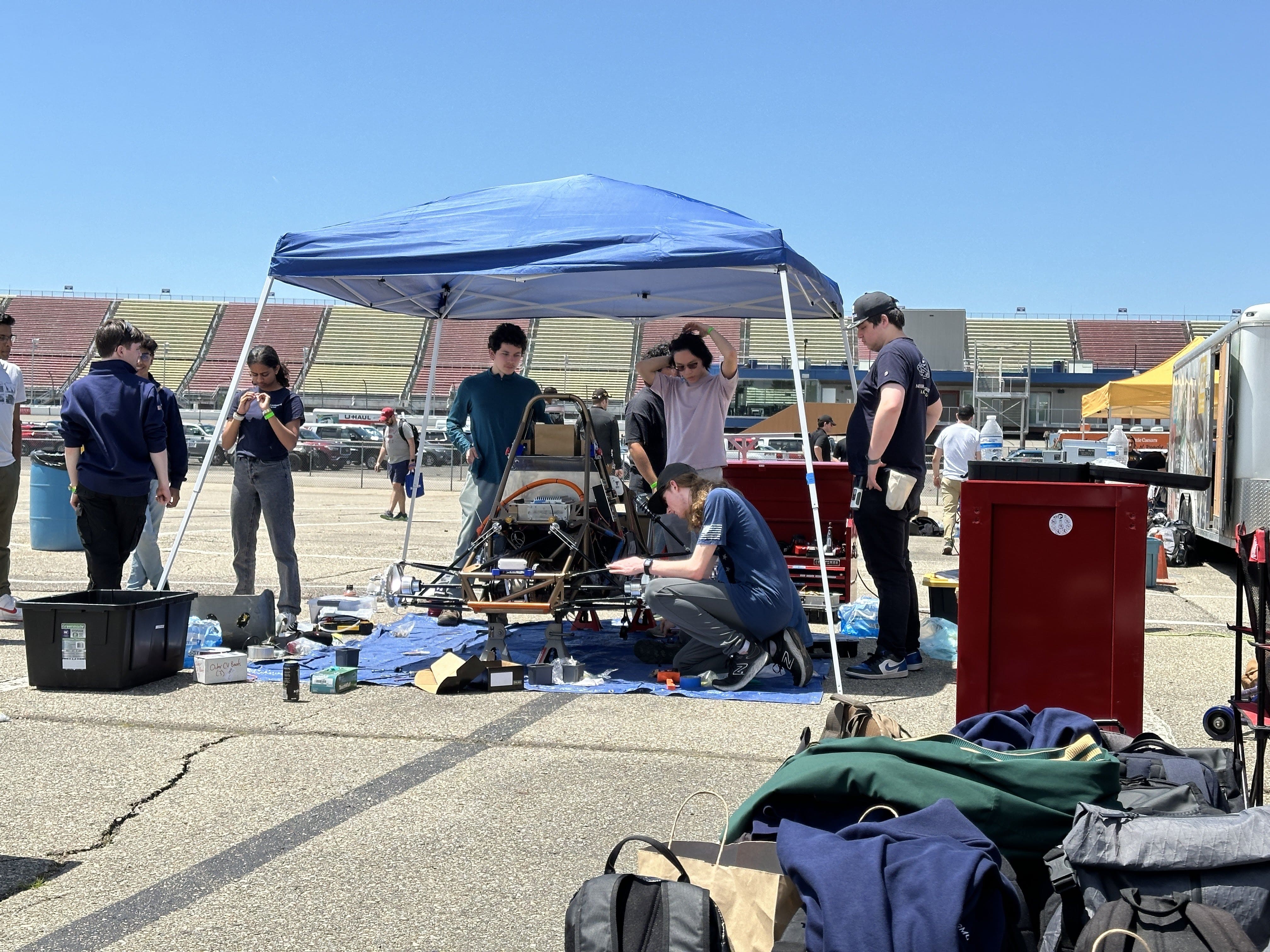 Club Members Working at Comp