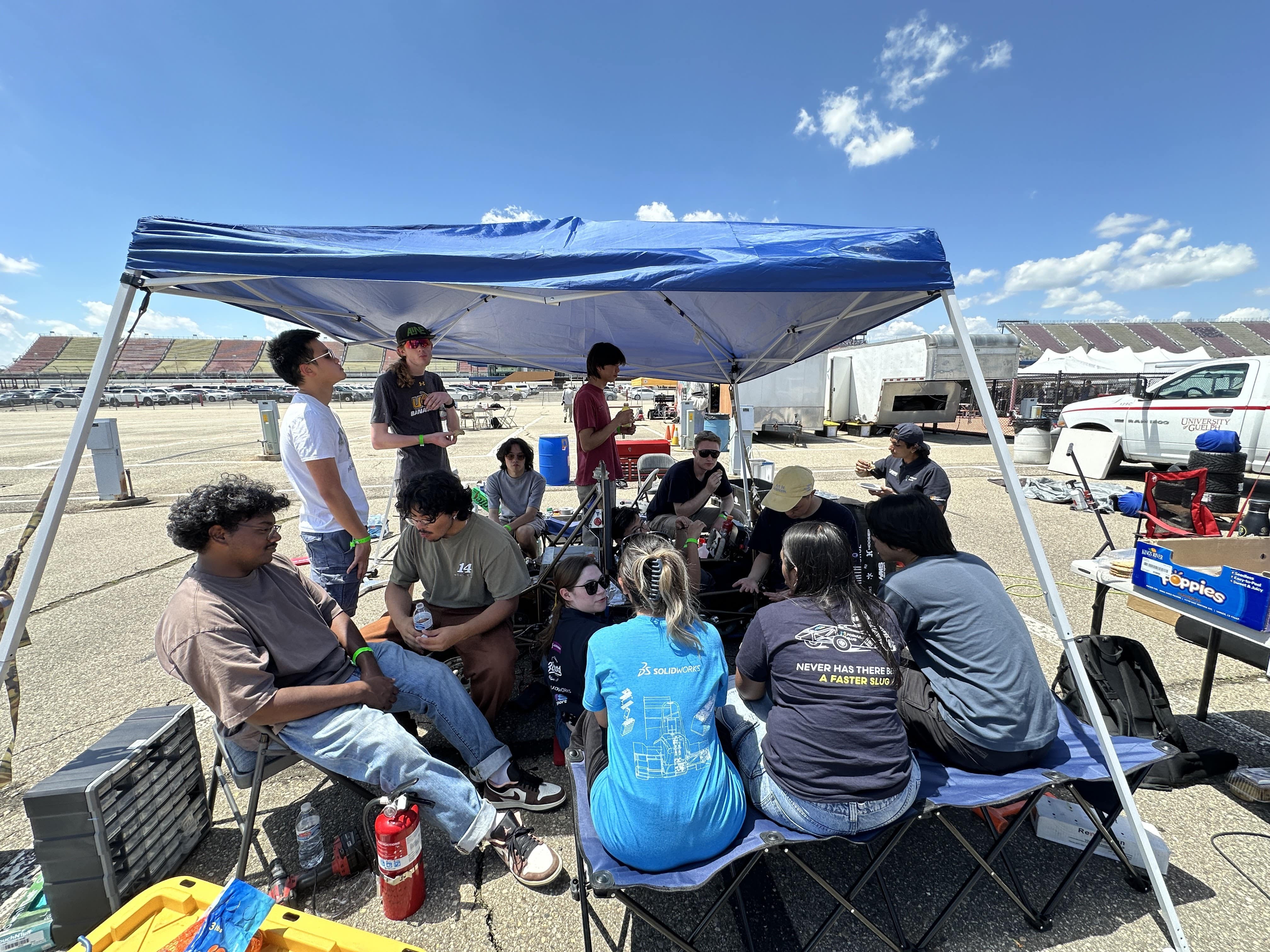 Club Members Working at Comp