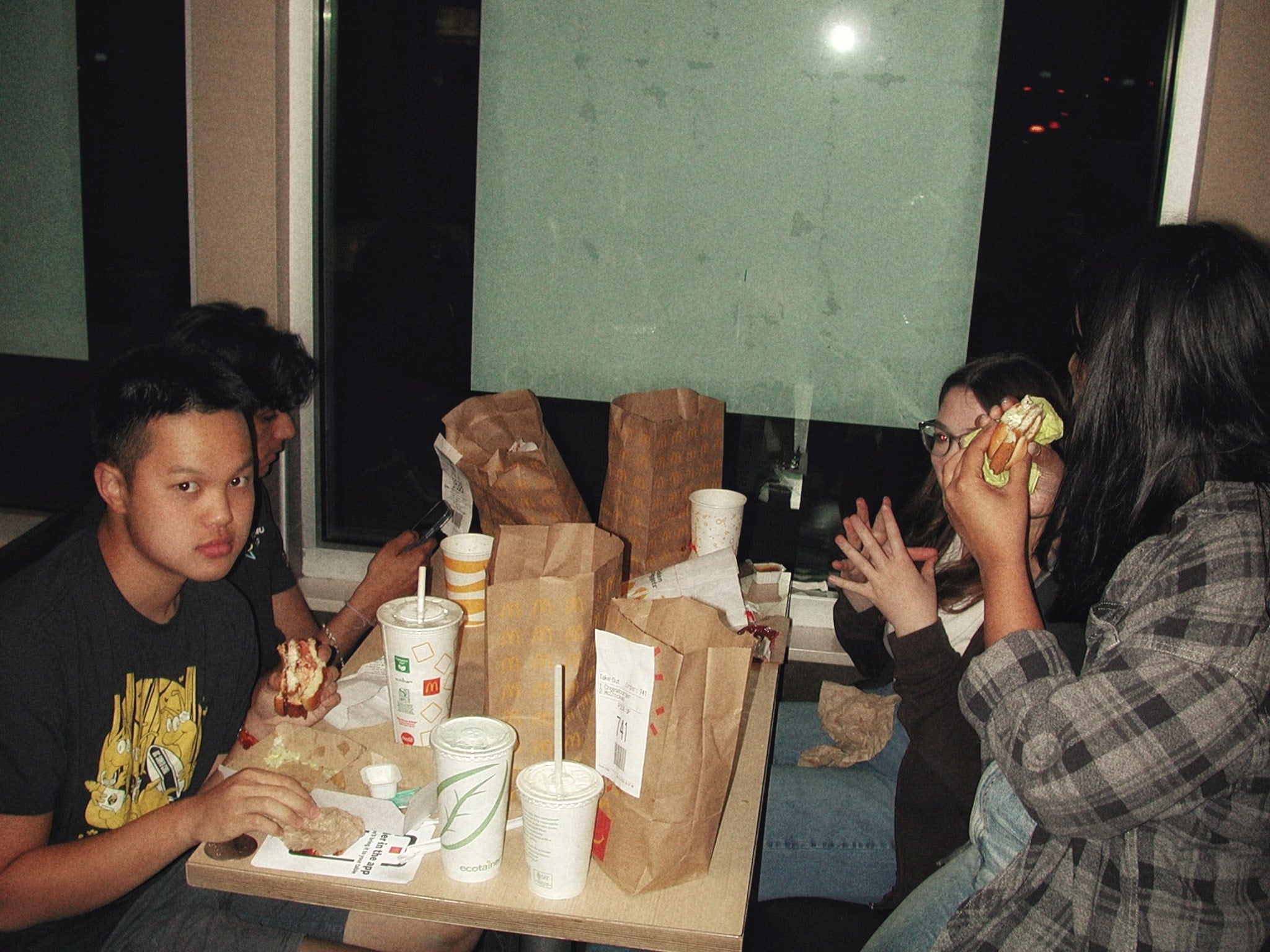 Team Members Have a Club Outing at Mcdonald's